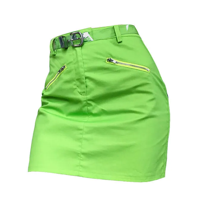Acid Spark Green Skirt