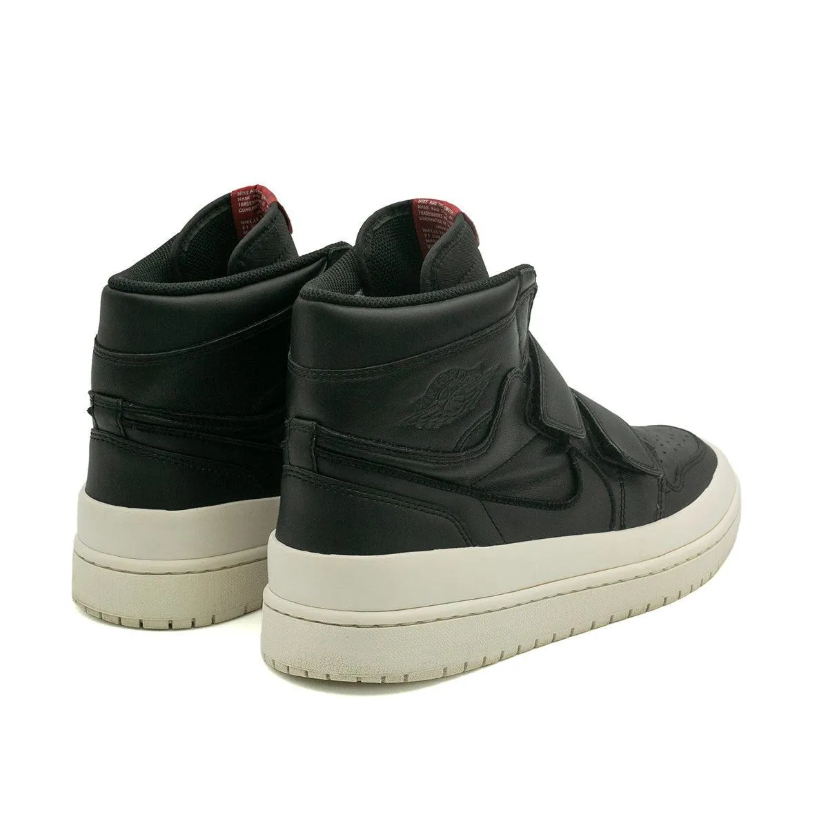 Air Jordan 1 Retro Double Strap High-Top Sneakers Leather Black Colour For Men