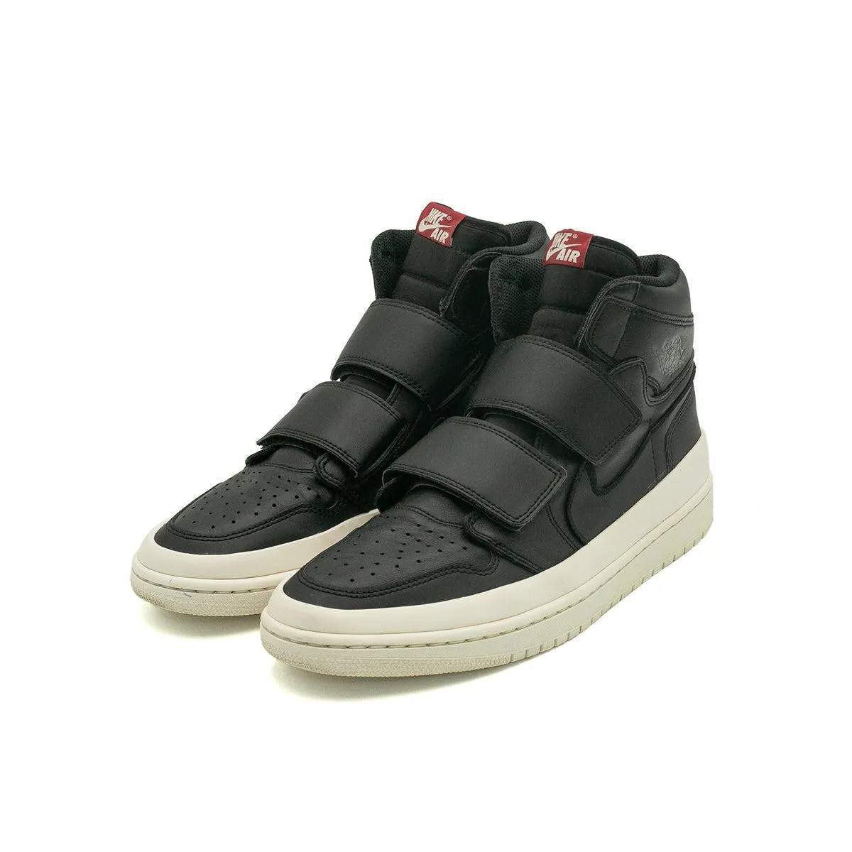 Air Jordan 1 Retro Double Strap High-Top Sneakers Leather Black Colour For Men