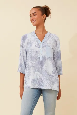 Botegga Sequin Detail Printed Top