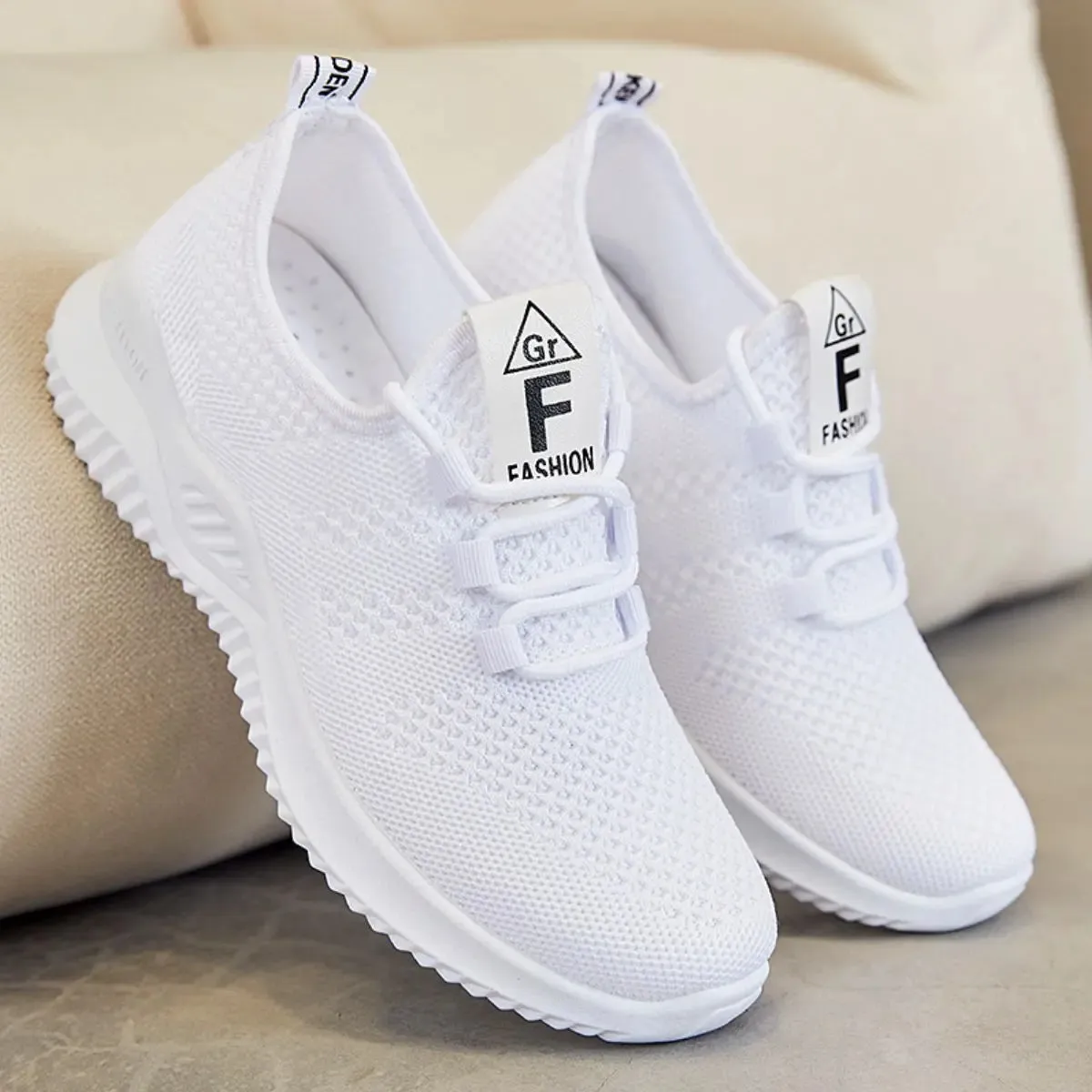Breathable Mesh Lace Up Athletic