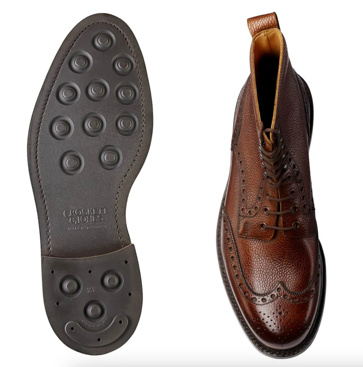 Crockett & Jones Islay Dark Brown Scotch Grain Boots