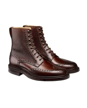 Crockett & Jones Islay Dark Brown Scotch Grain Boots