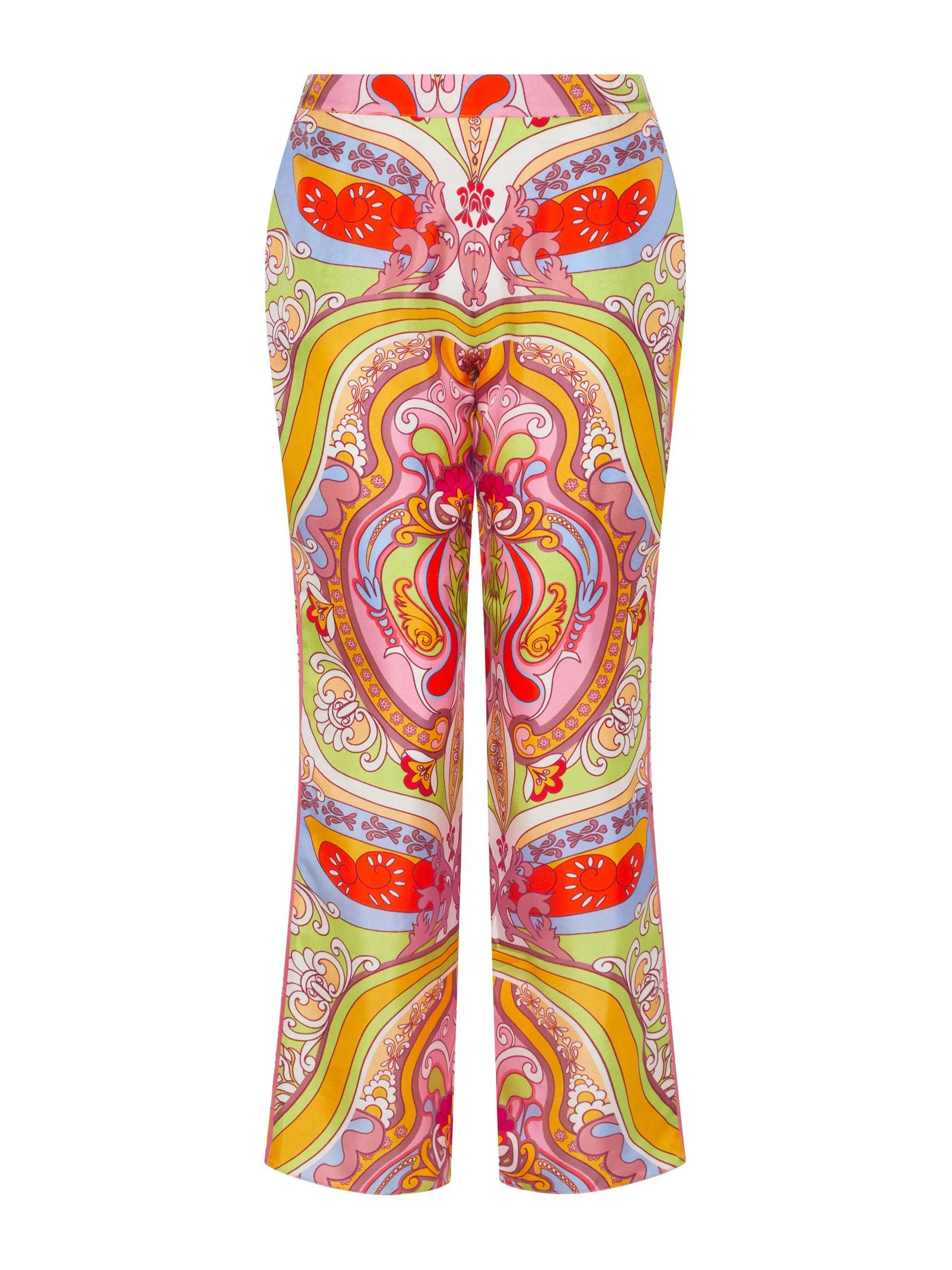 Eden twill trouser in Bia pink print
