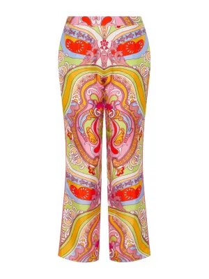Eden twill trouser in Bia pink print