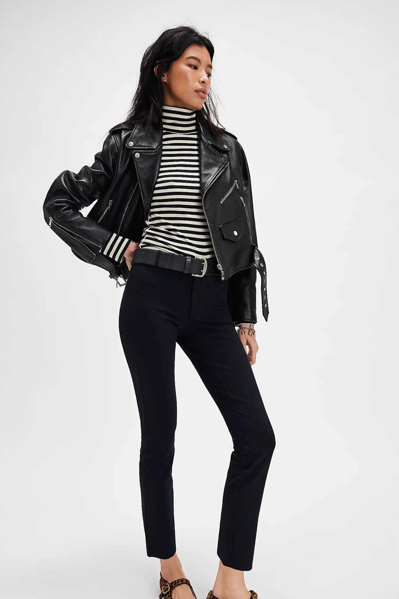 Free People: Molly Slim Pant in Black