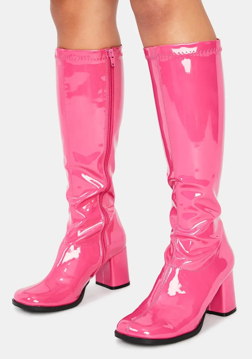 Groove Squad Patent Gogo Boots
