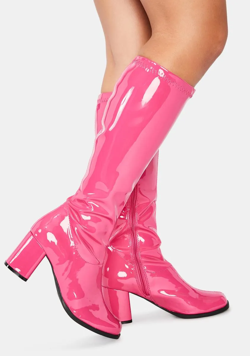 Groove Squad Patent Gogo Boots