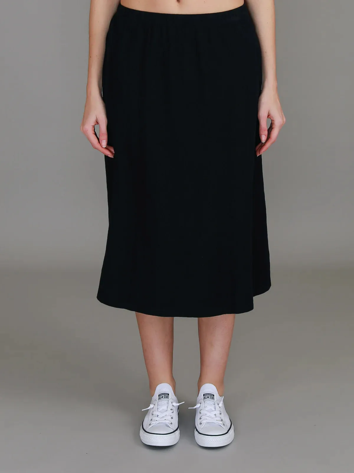 Heathmont Midi Slip on Skirt - Black