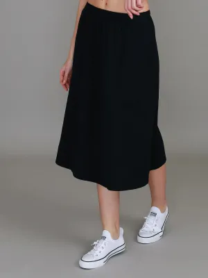 Heathmont Midi Slip on Skirt - Black