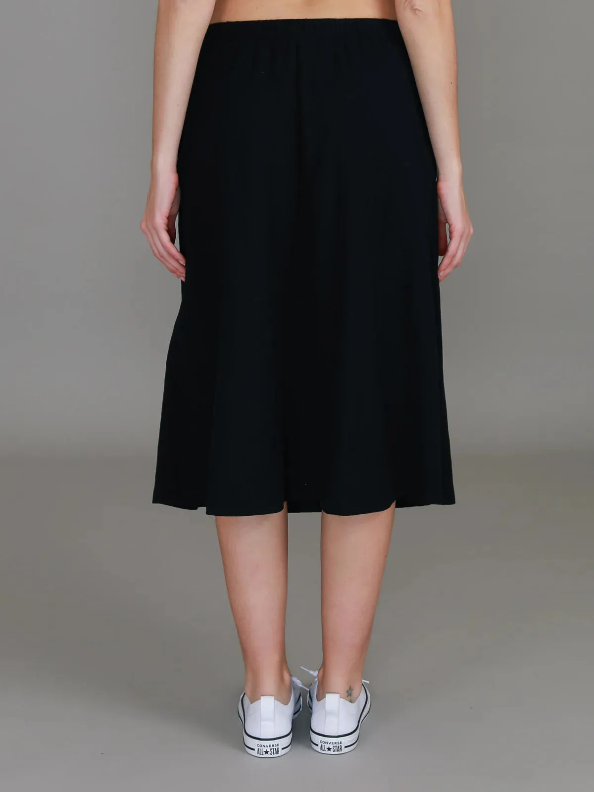 Heathmont Midi Slip on Skirt - Black