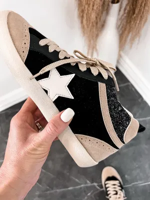 Hey Girl You're A Rockstar Sneakers, Black