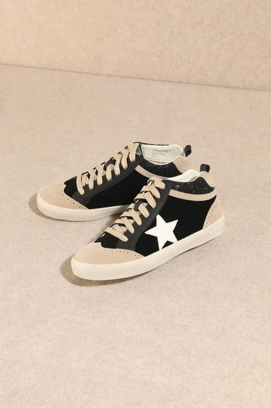 Hey Girl You're A Rockstar Sneakers, Black