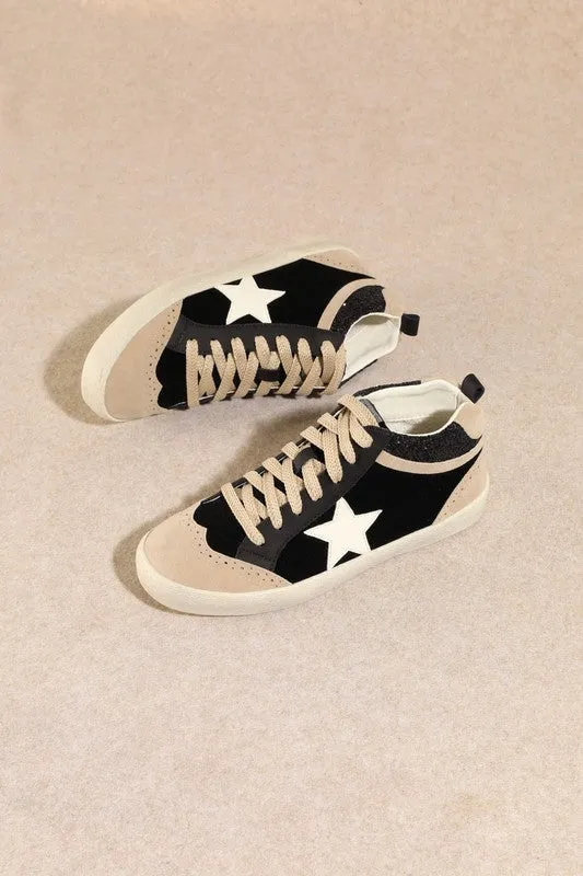 Hey Girl You're A Rockstar Sneakers, Black