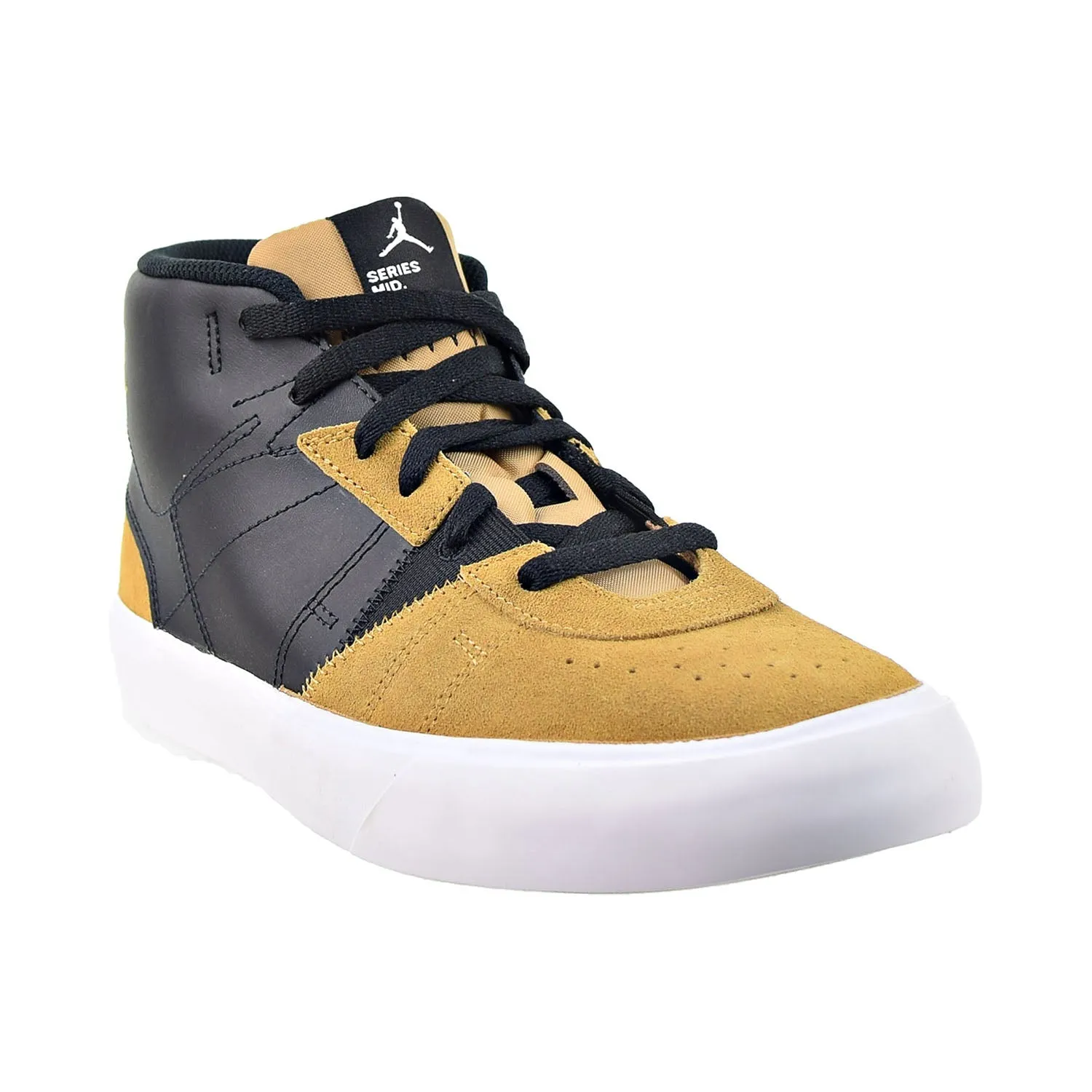 Jordan Series Mid Men's Shoes Black-White-Elemental Gold-Washed Teal