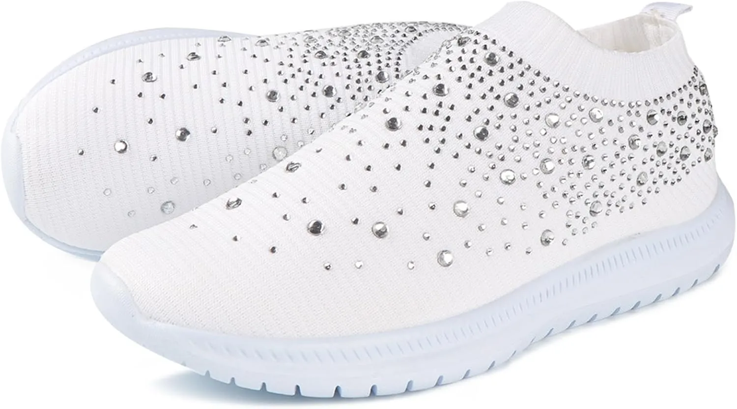 Lausiuoe Running Shoes For Women Arch Support Walking Tennis Shoes Slip On Memory Foam Lightweight Casual Gym Sneakers
