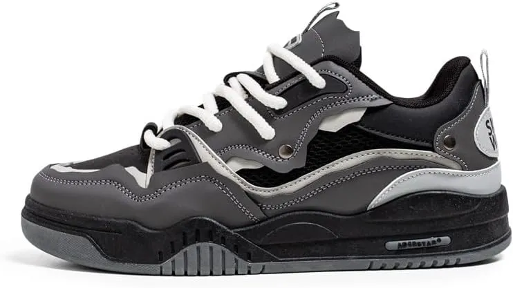 Men's Casual Shoes Fashion Platform Chunky Sneakers Trendy Comfortable All Seasons Men's Lace Up Sneakers