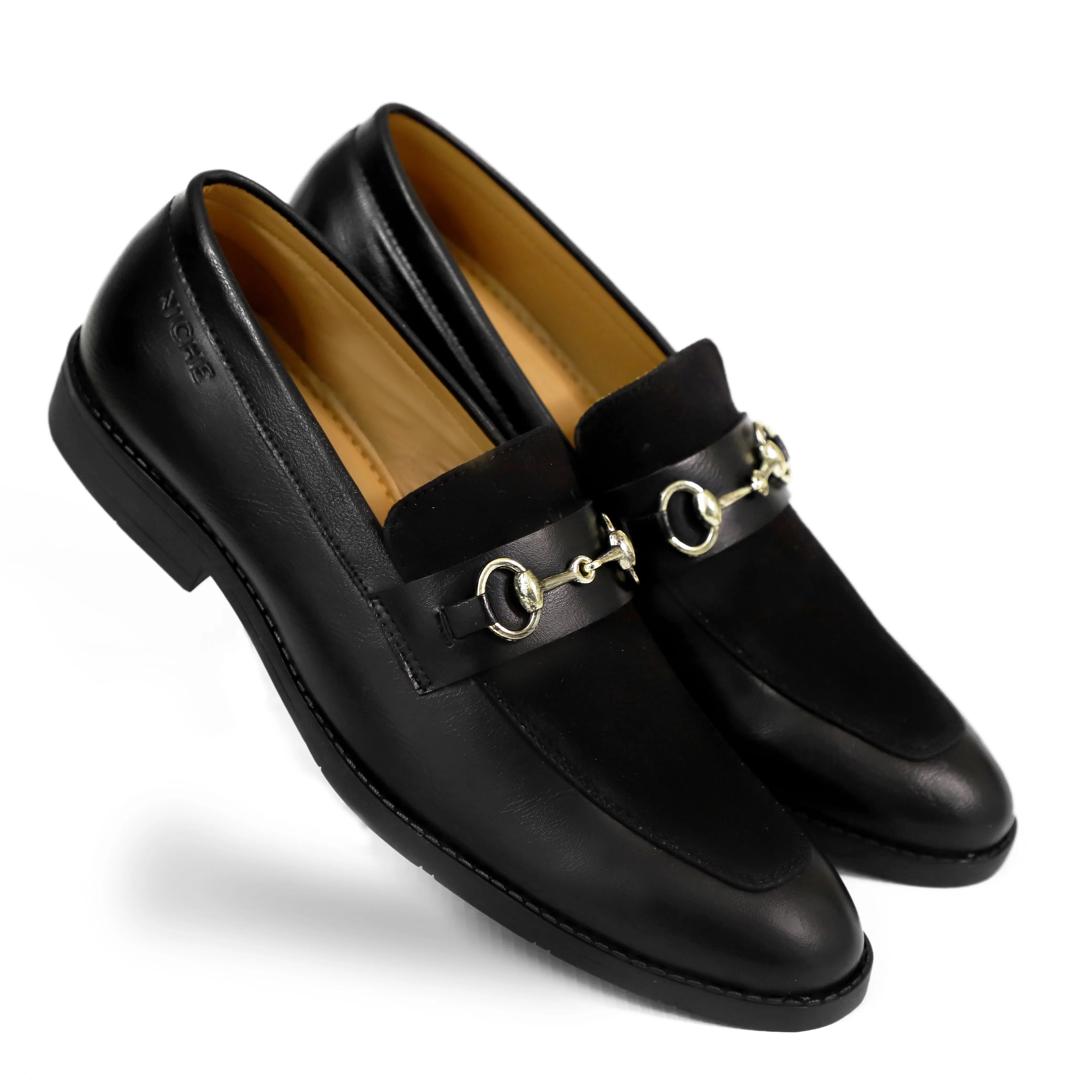 NICHE Black Presto Horsebit Loafers