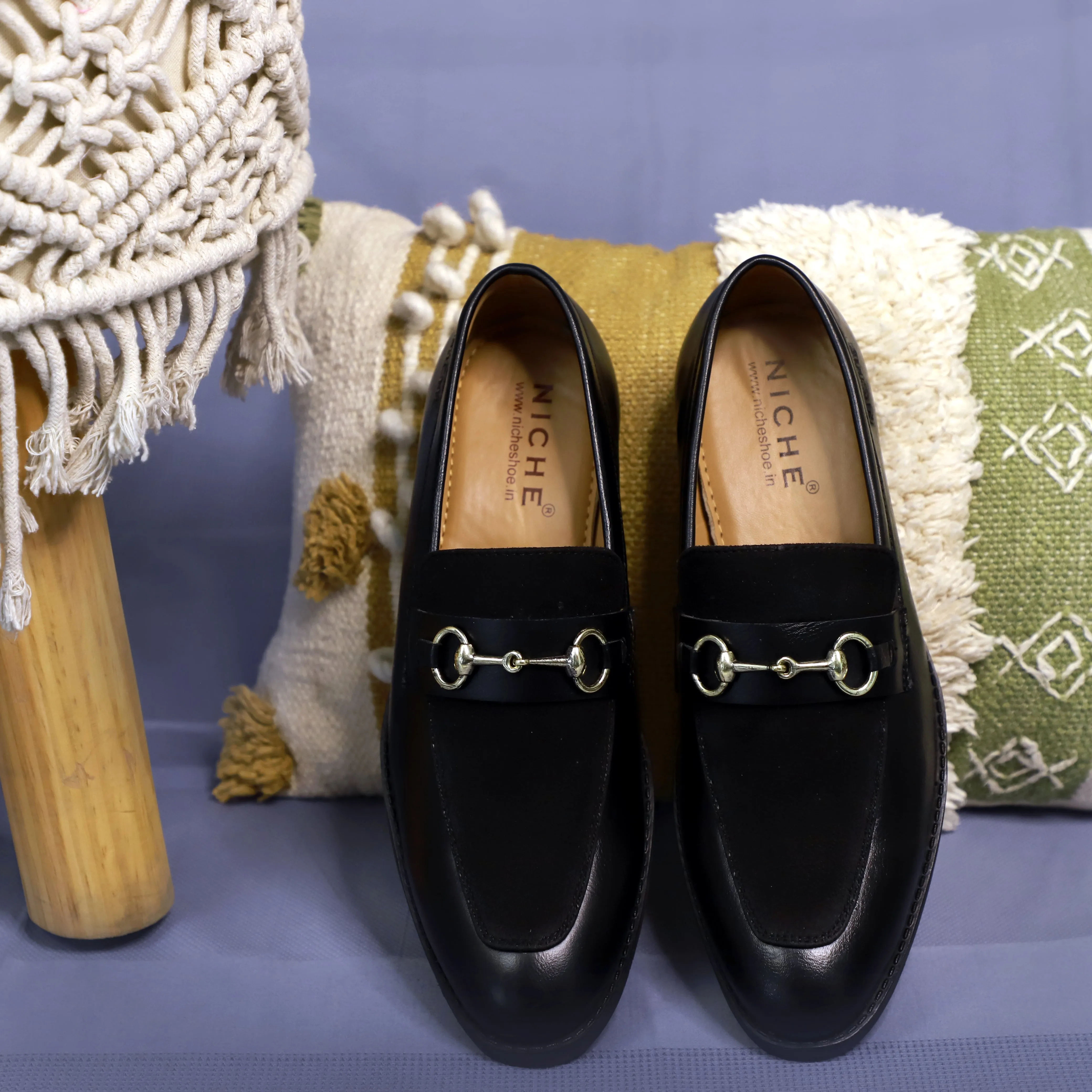 NICHE Black Presto Horsebit Loafers