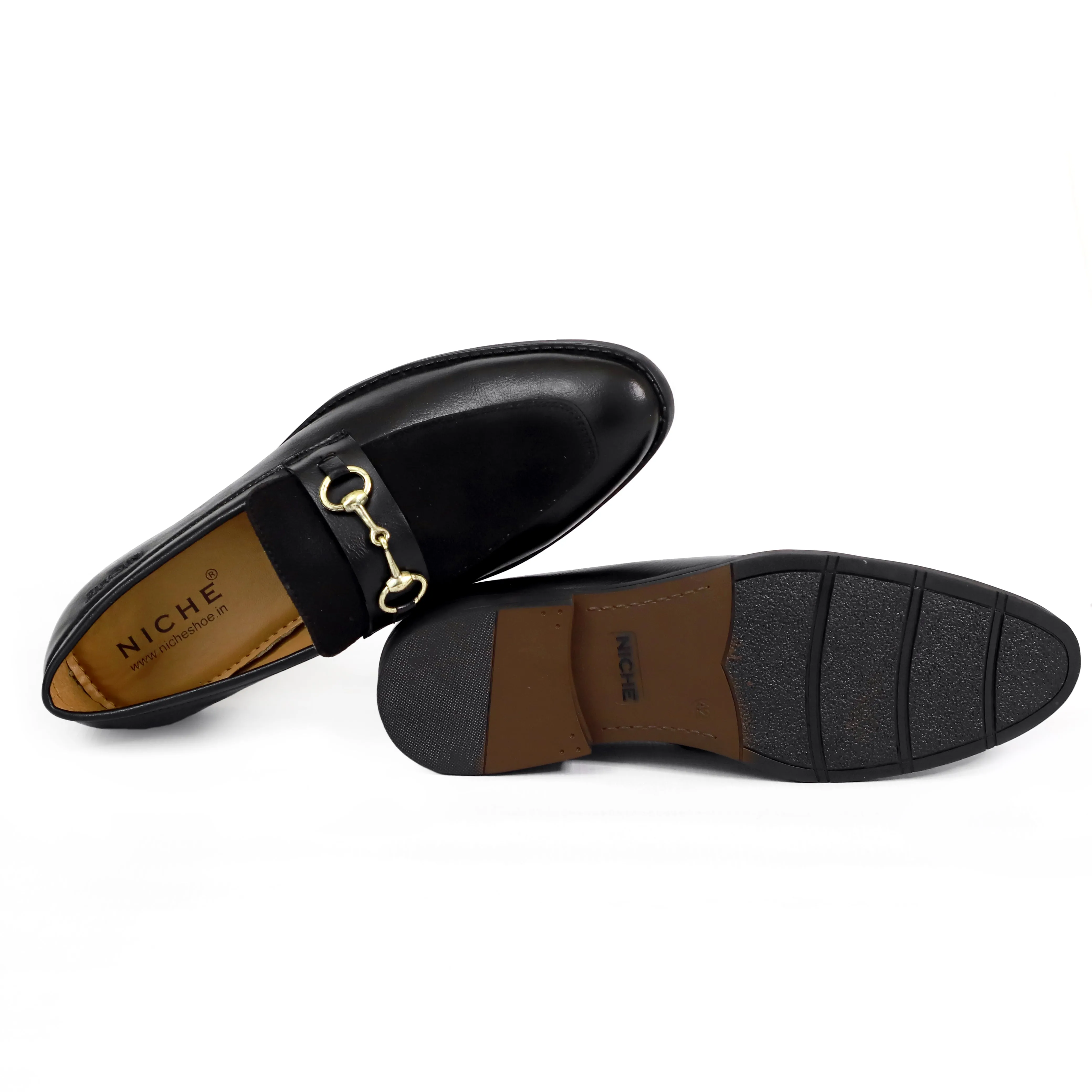 NICHE Black Presto Horsebit Loafers