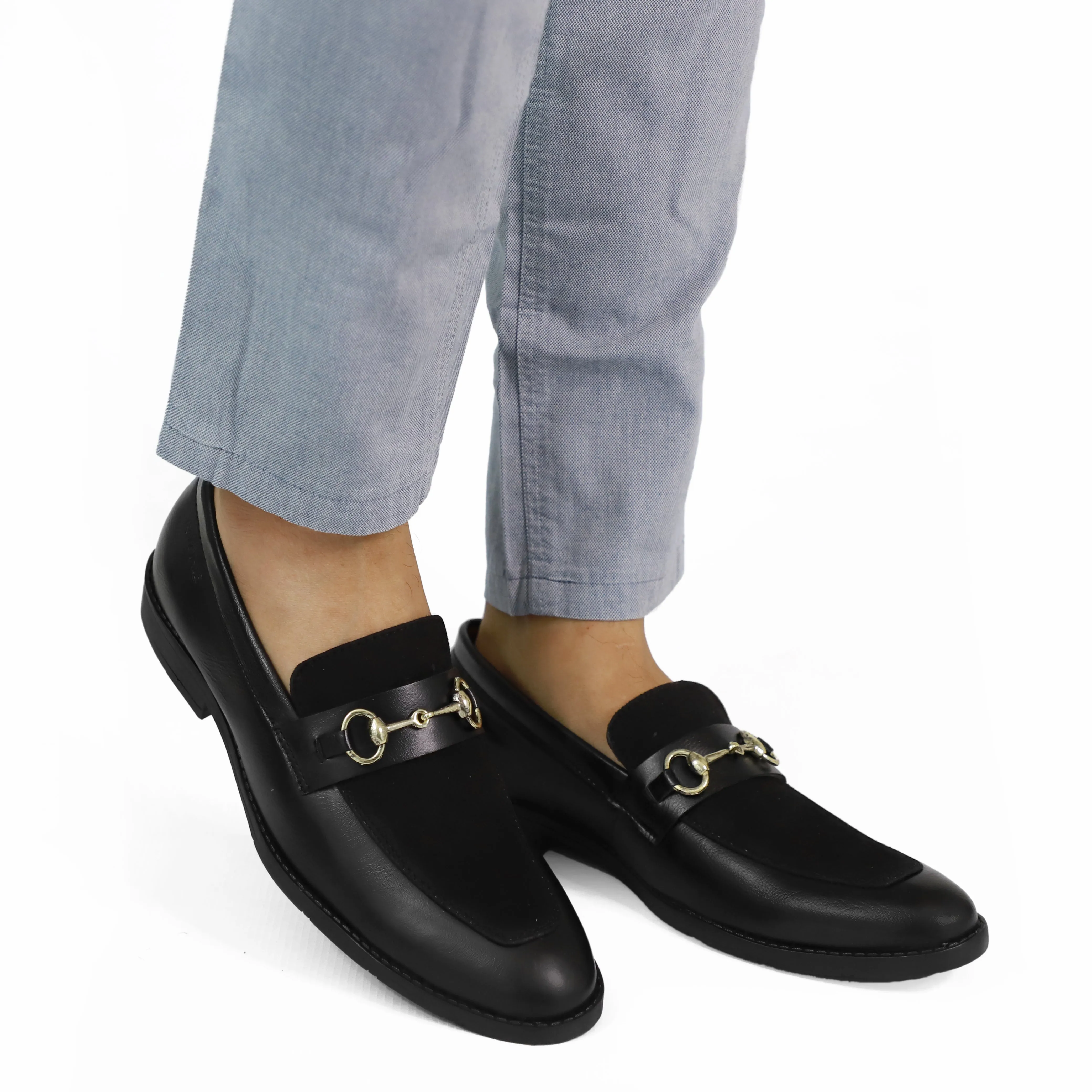 NICHE Black Presto Horsebit Loafers