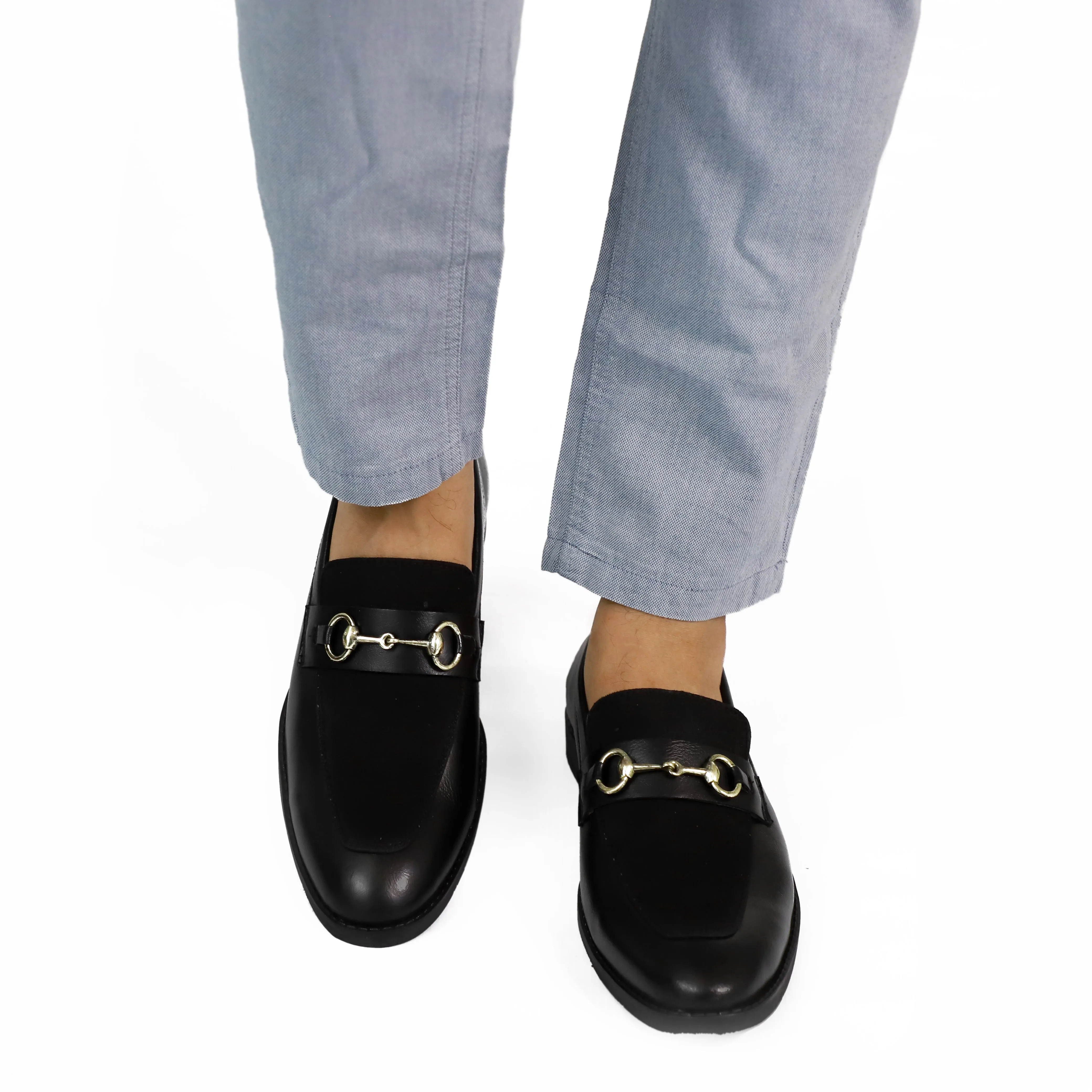 NICHE Black Presto Horsebit Loafers