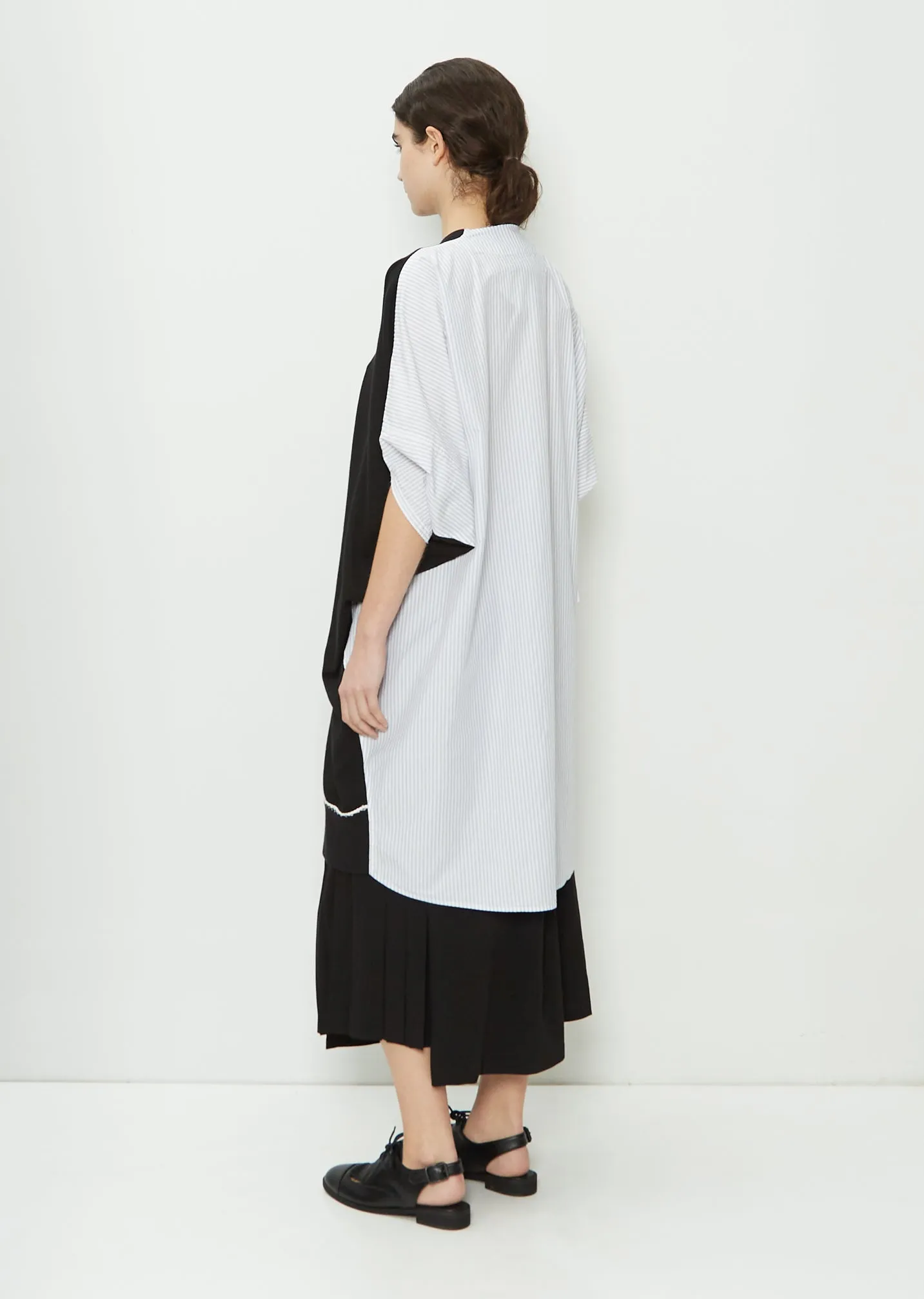Panel Cotton Blend Shirt
