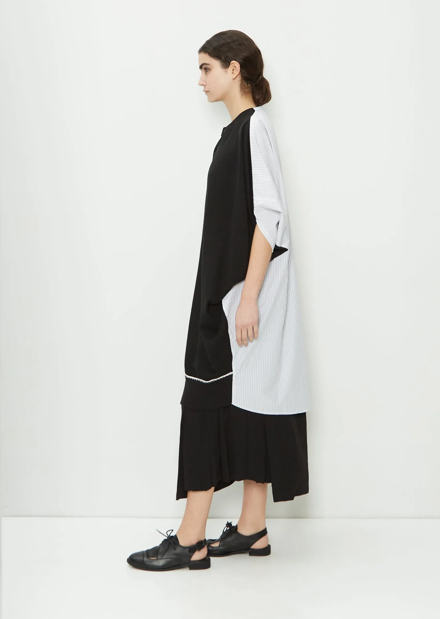 Panel Cotton Blend Shirt