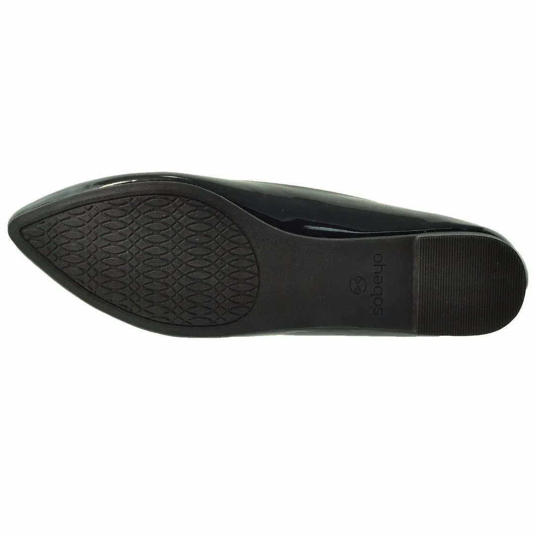 Patent Leather Pointed Toe Ballet Flat