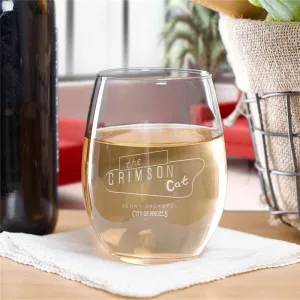 Penny Dreadful: City of Angels Crimson Cat Logo Laser Engraved Stemless Wine Glass