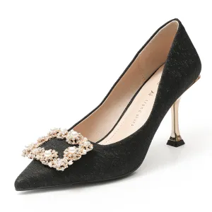Point Toe Flare Heels Pumps