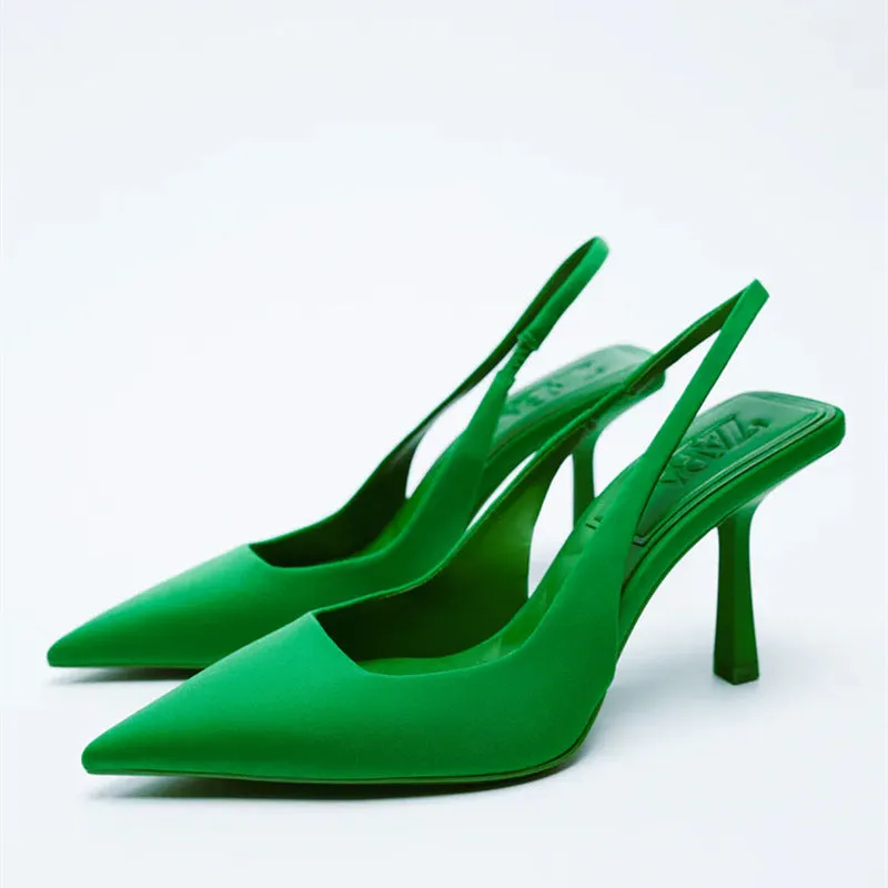 Point Toe Slingback Pumps