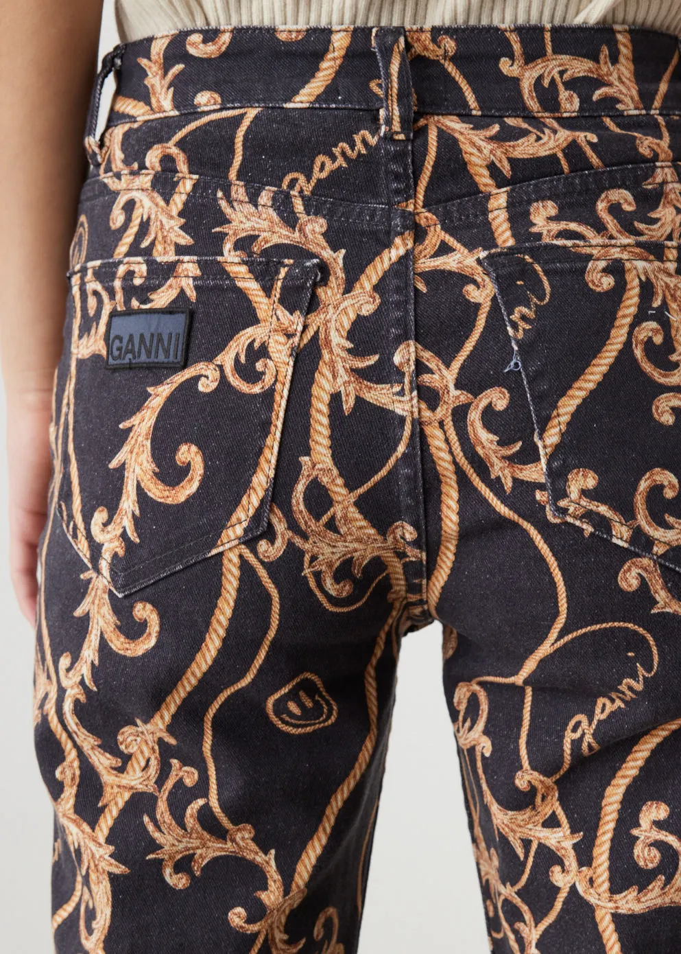 Printed Denim Jeans