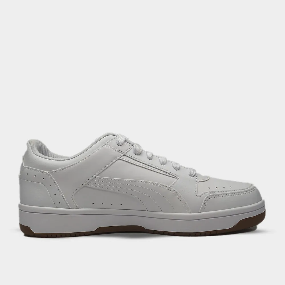 Puma Mens Rebound V6 Low Sneakers White/gum _ 183431 _ White