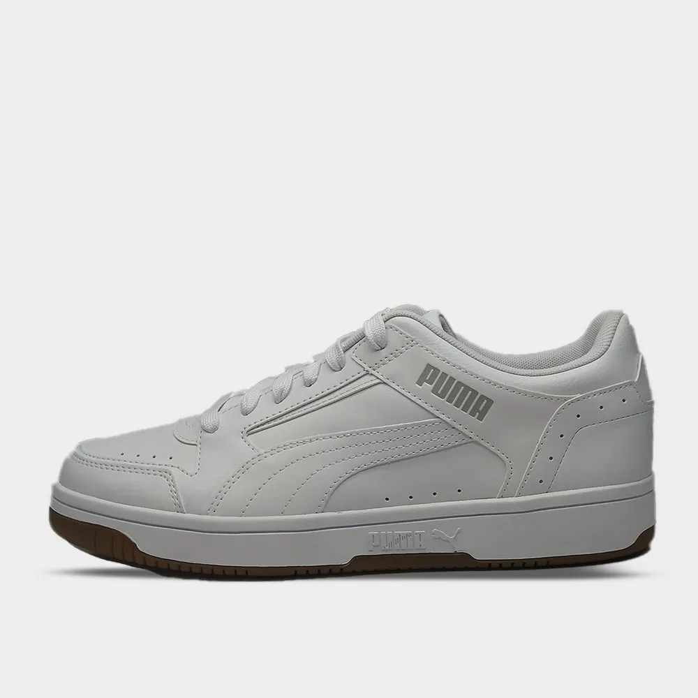 Puma Mens Rebound V6 Low Sneakers White/gum _ 183431 _ White