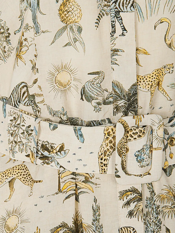Riani Midi Shirt Dress With Safarino Print 446810 4256 Col 862