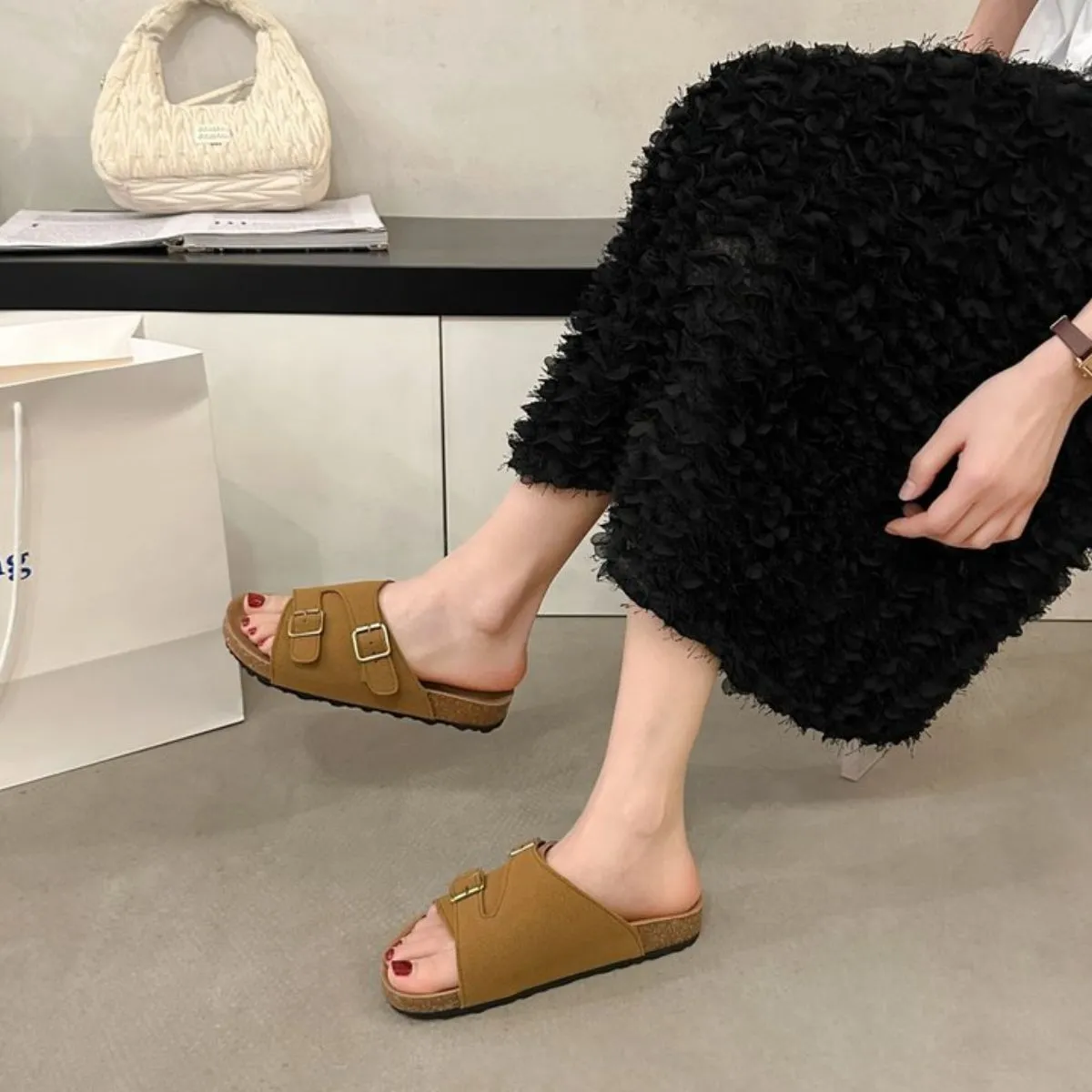 Round Toe Flats Sandals