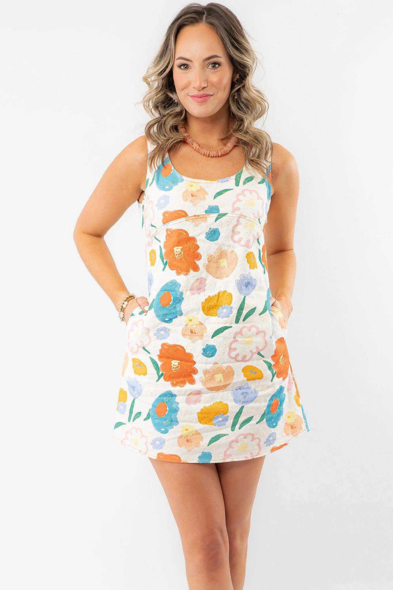 Spring Multi-Floral Mini Dress