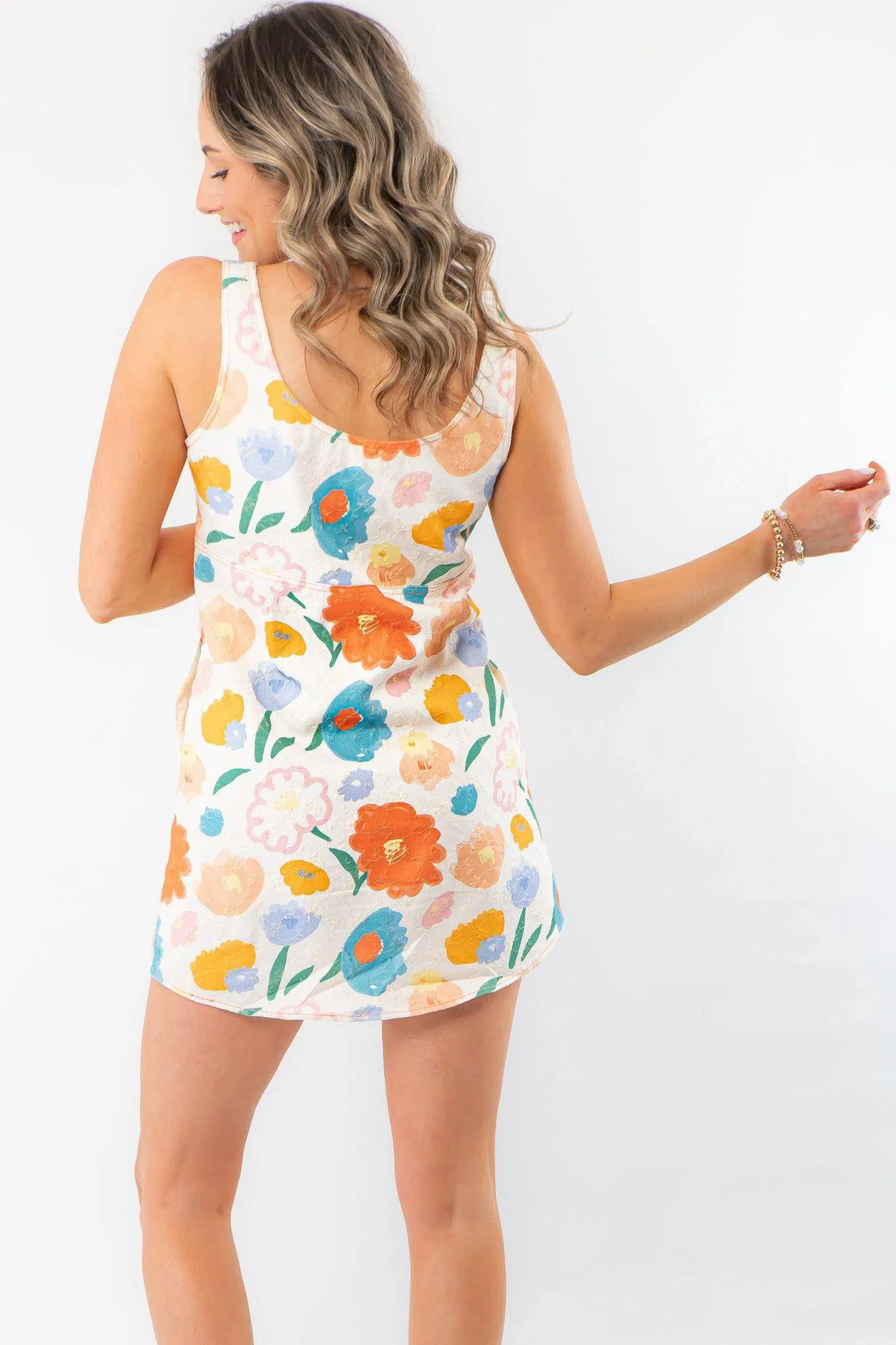 Spring Multi-Floral Mini Dress