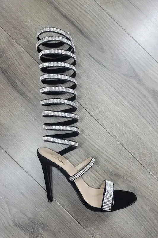 Structured Spiral Wrap Around Heel