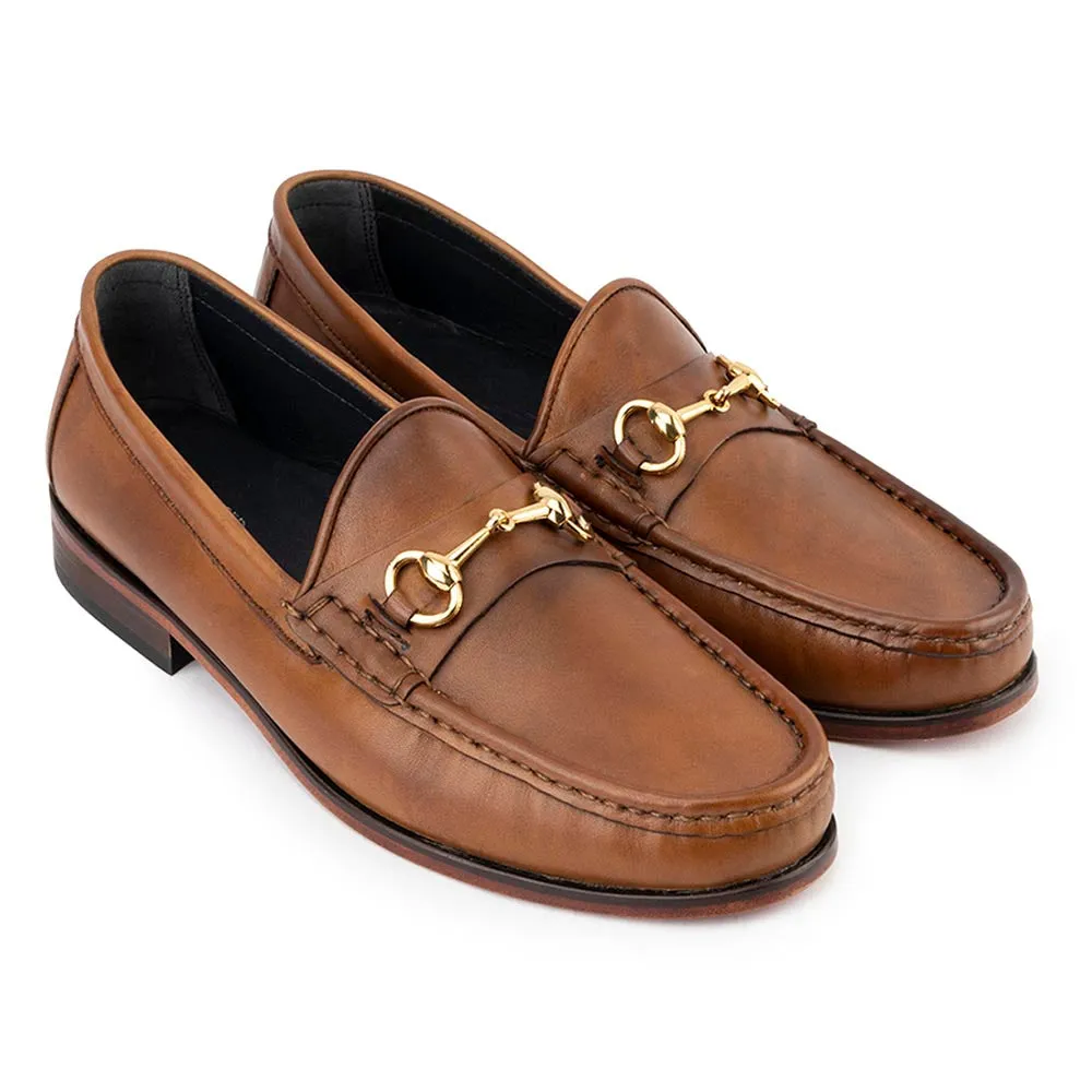 Tan Horsebit Loafers