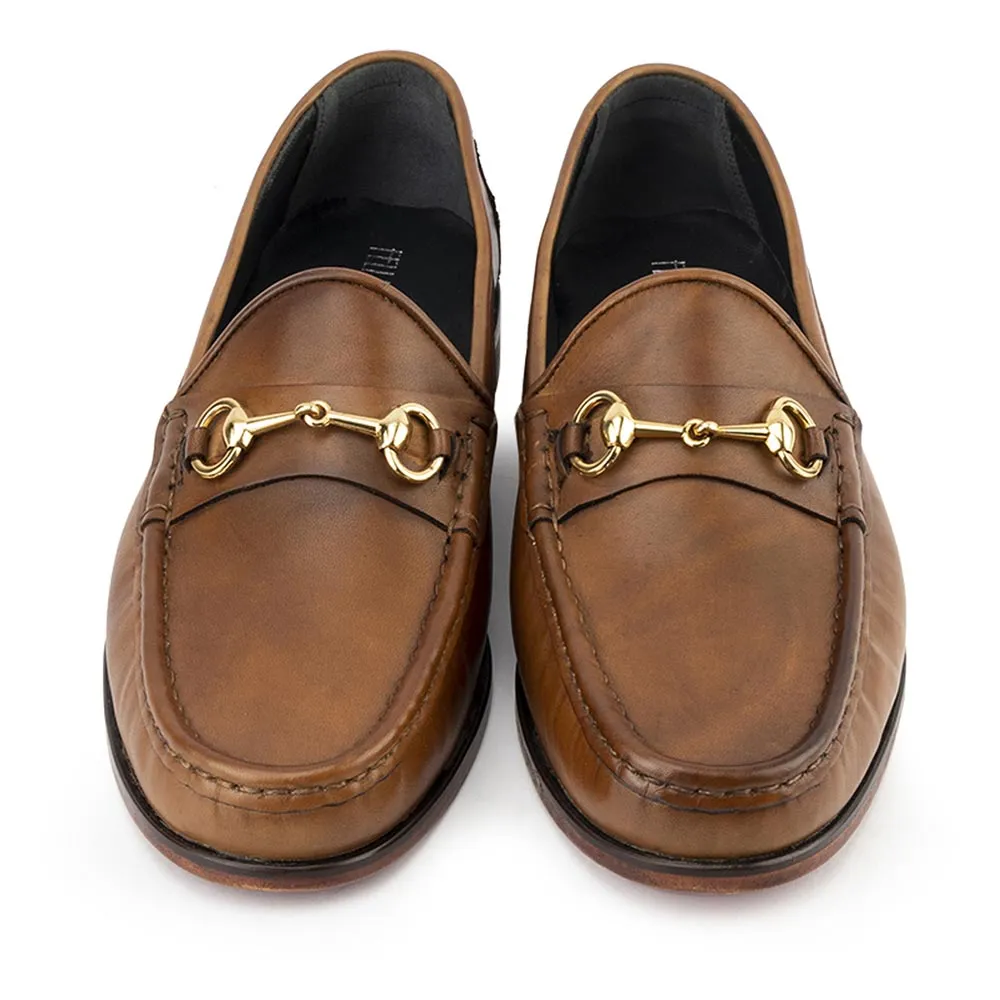 Tan Horsebit Loafers