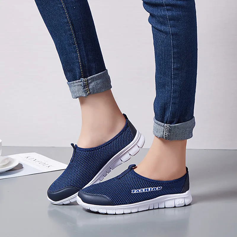 Women Sneakers Breathable Mesh Fashion Outdoor Walking Shoes Plus Size