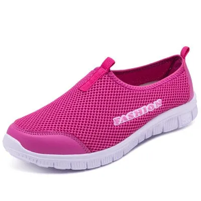 Women Sneakers Breathable Mesh Fashion Outdoor Walking Shoes Plus Size