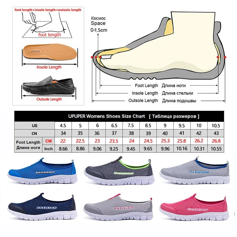 Women Sneakers Breathable Mesh Fashion Outdoor Walking Shoes Plus Size