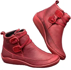 Women's Ankle Boots & Booties Slip On Booties for Women Steel Toe Boots for Women Barefoot Boot Solid Color Comfy Casual Cut Out Chunky Stacked Heel Slip on