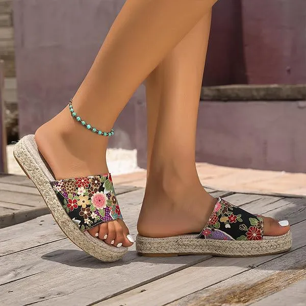 Women's Flower Casual Espadrille Slippers 58705143S